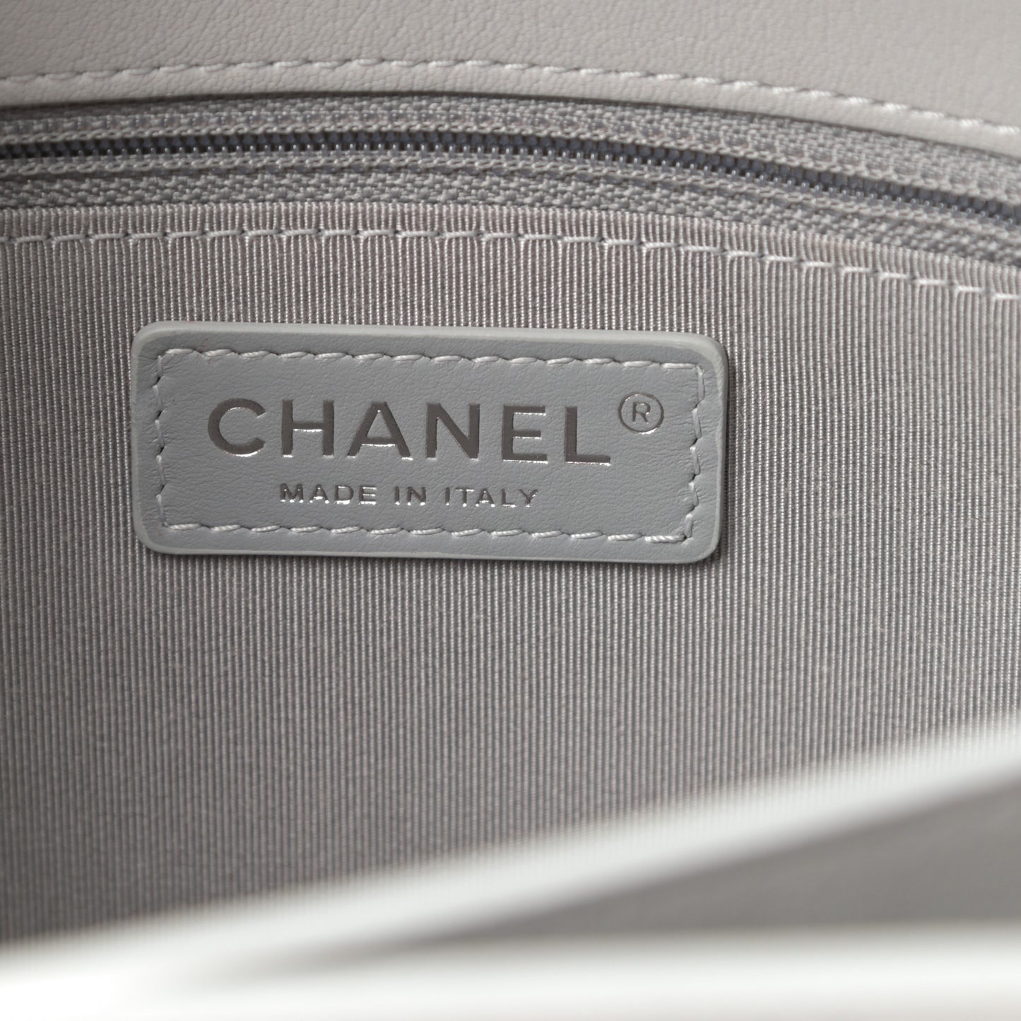 Lambskin Quilted Small CC Box Flap Grey