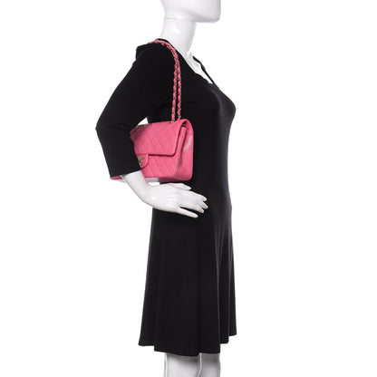 Chanel Caviar Quilted Medium Double Flap Pink 2 of 11