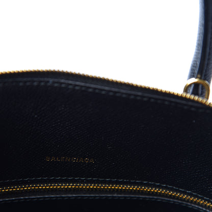Balenciaga Signature Grained Calfskin Logo S Ville Top Handle Bag Black 8 of 10