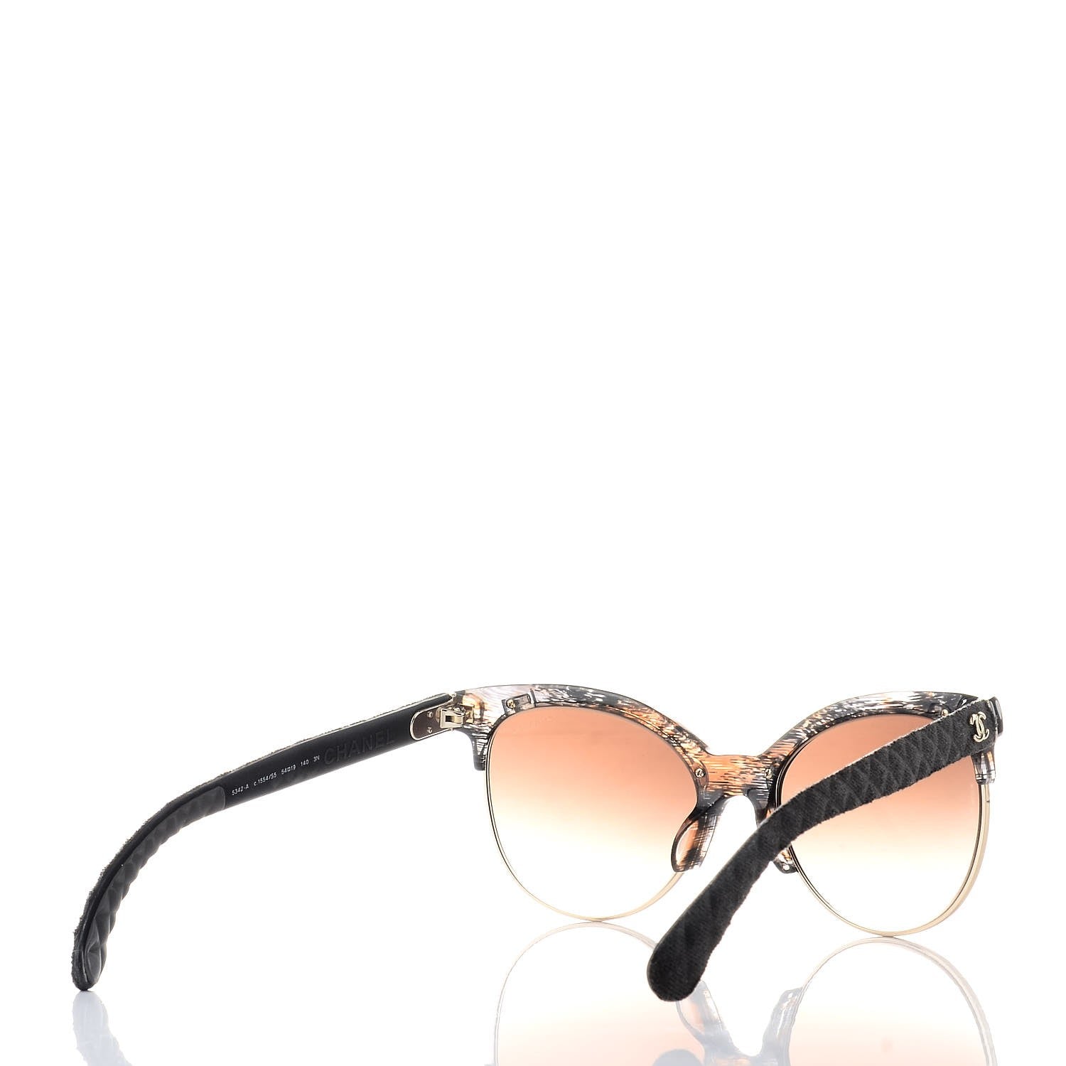 Chanel Denim Quilted Pantos Spring Sunglasses 5342 Brown 4 of 7