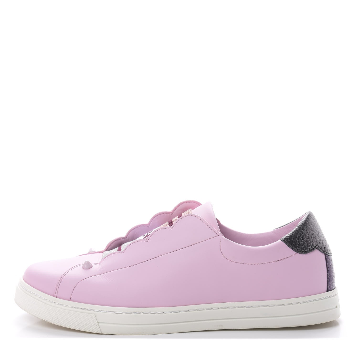 Fendi Vitello Lurex Rockoclick Slip On Sneakers 37 Lavanda 1 of 11