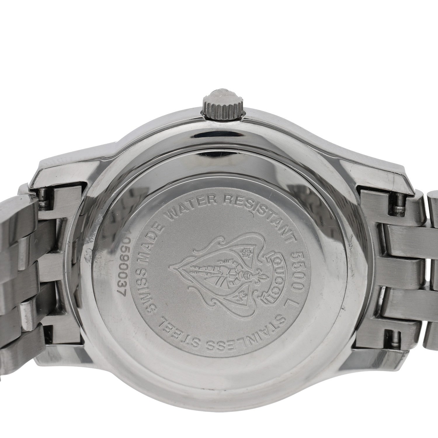 Gucci Stainless Steel Diamond Bezel Mother of Pearl 27mm 5500L Quartz Watch 4 of 4