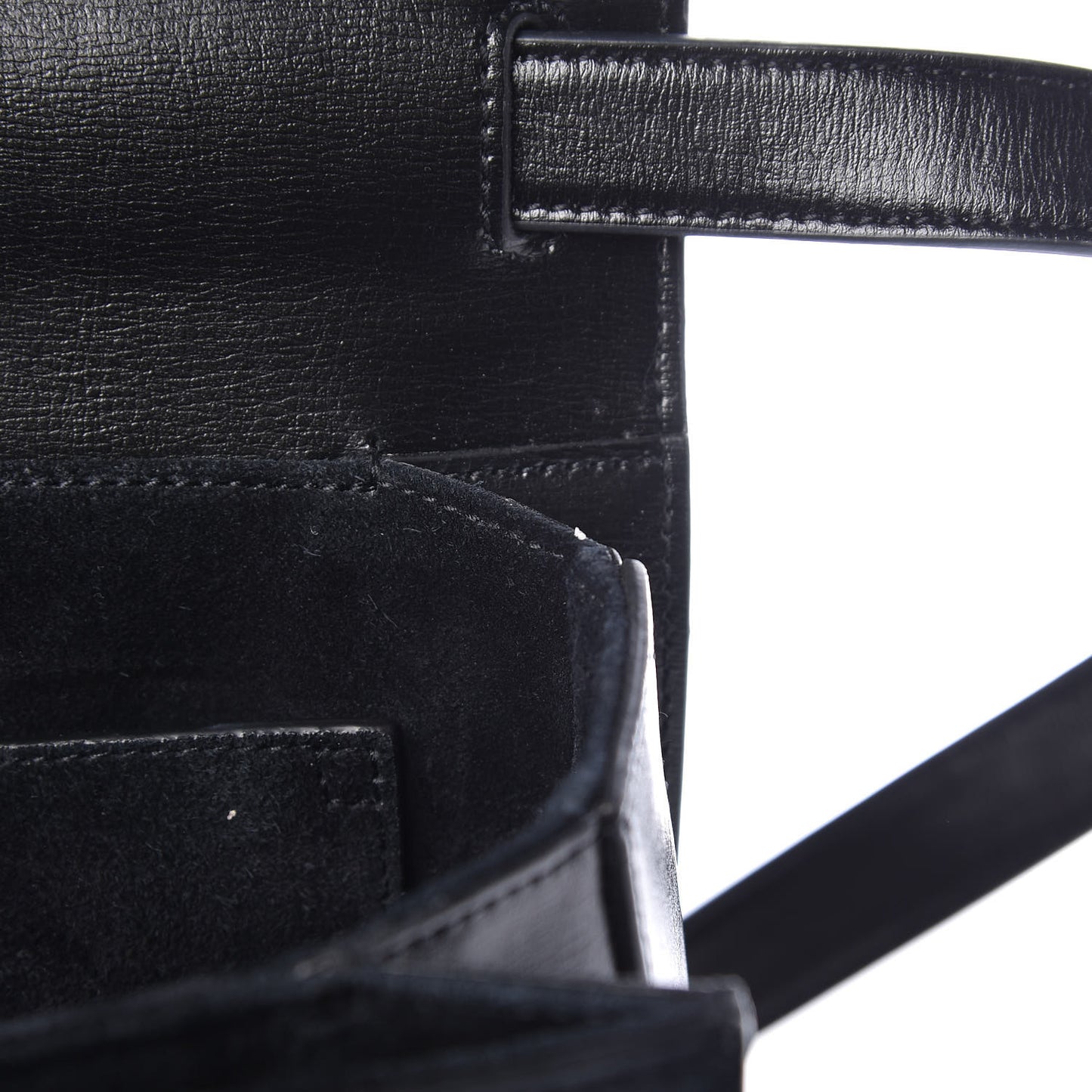 Smooth Calfskin Suede Medium Bellechasse Black