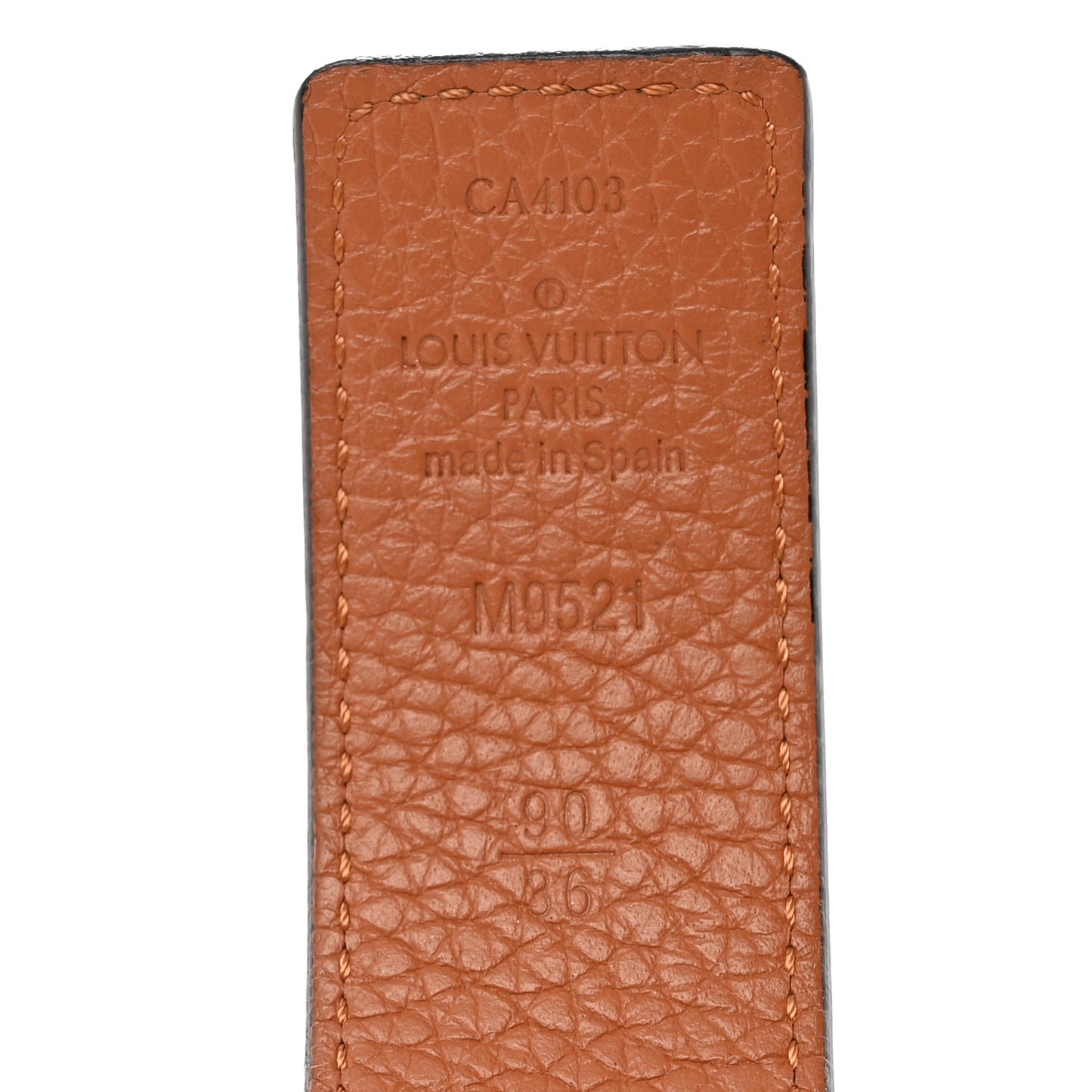 Taurillon Calfskin 30mm LV Initiales Reversible Belt 90 36 Black