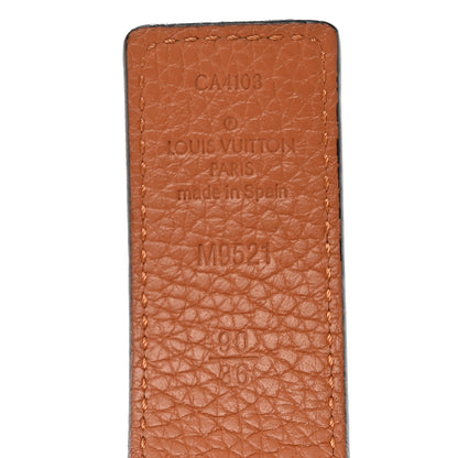 Louis Vuitton Taurillon Calfskin 30mm LV Initiales Reversible Belt 90 36 Black 5 of 9