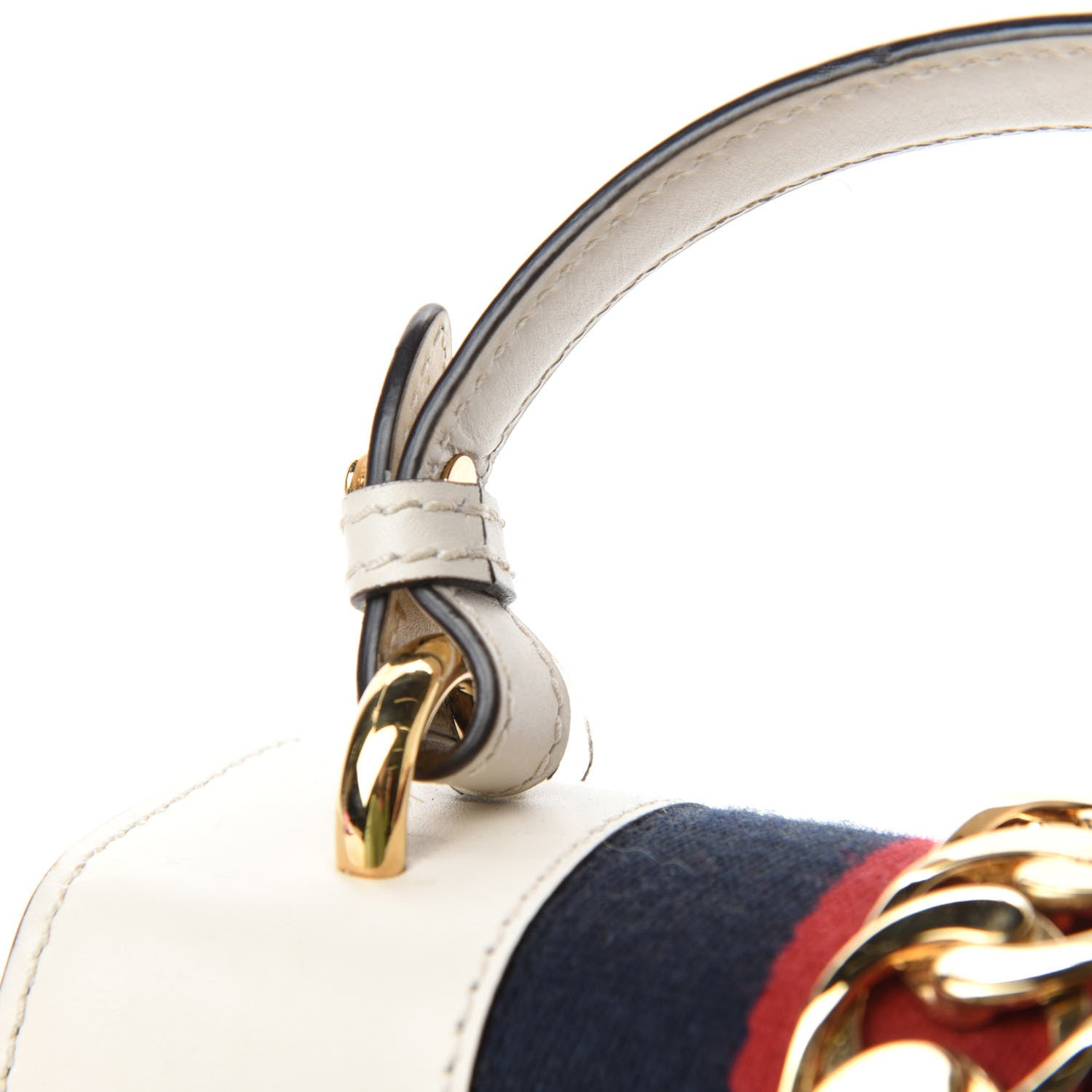 Gucci Calfskin Mini Sylvie Top Handle Bag White 11 of 15