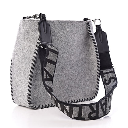 Stella McCartney Eco Felt Mini Logo Crossbody Smoke Slate 3 of 9