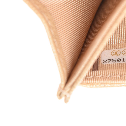Chanel Iridescent Caviar Quilted Flap Card Holder Beige 8 of 9