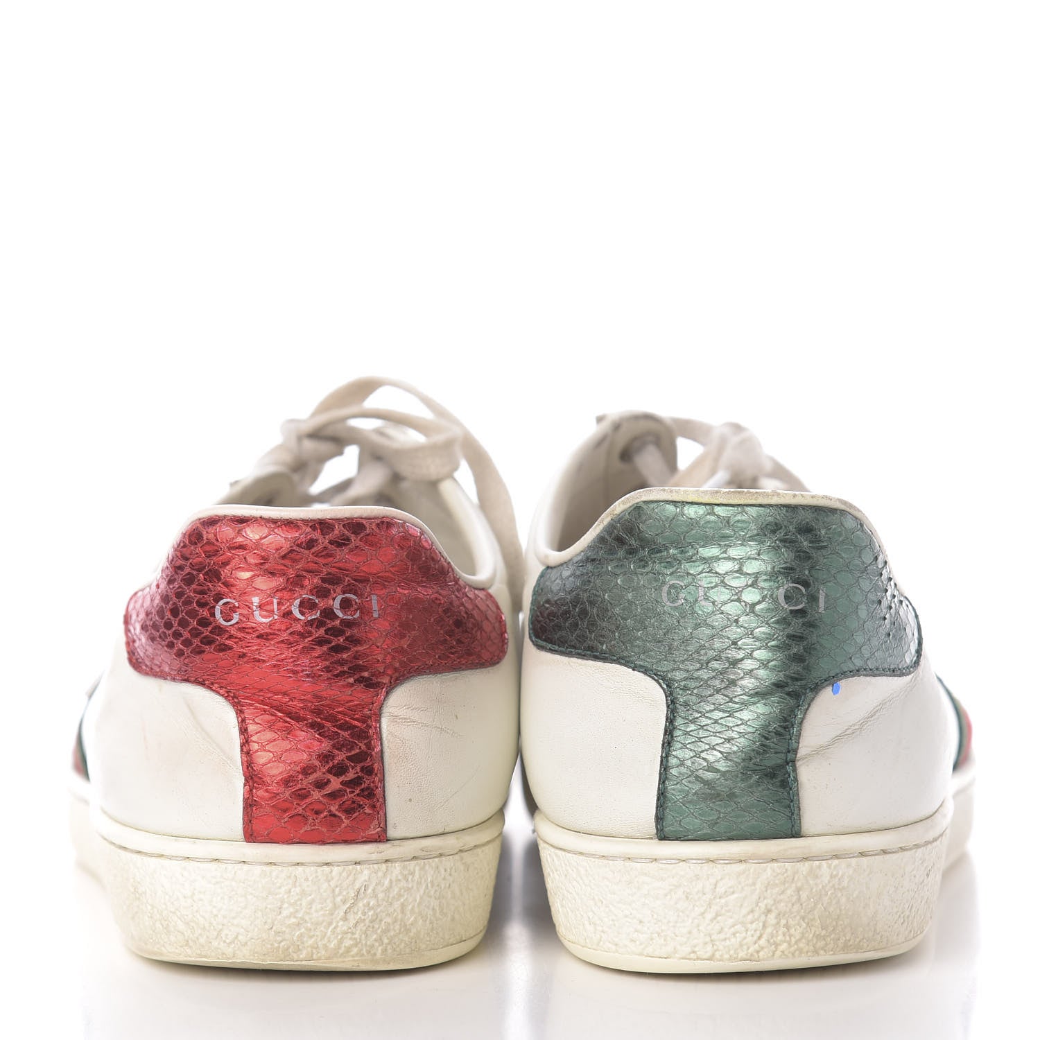 Gucci Calfskin Ayers Web Bee Embroidered Womens Ace Sneakers 40 White 6 of 9