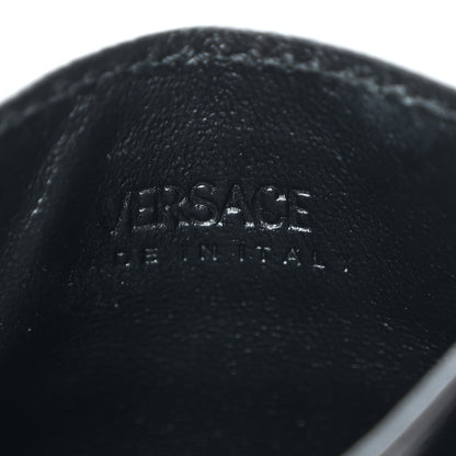 Versace Calfskin Crocodile Embossed Greco Goddess Card Holder 6 of 7