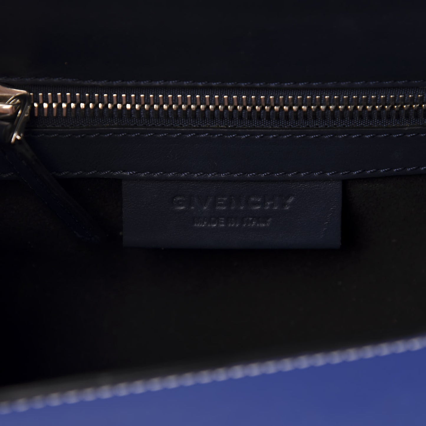 Calfskin Mini Pandora Box Logo Strap Crossbody Bag Moroccan Blue