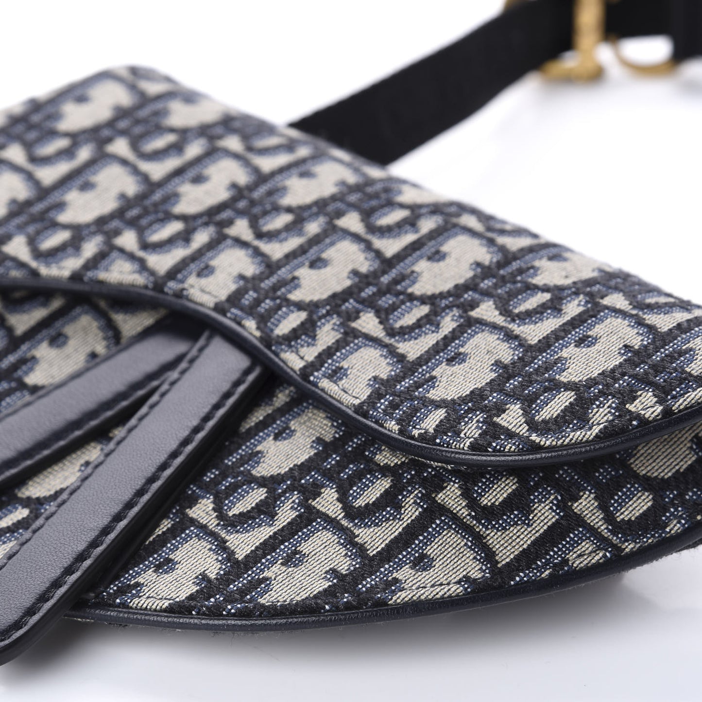 Oblique Saddle Belt Bag Blue