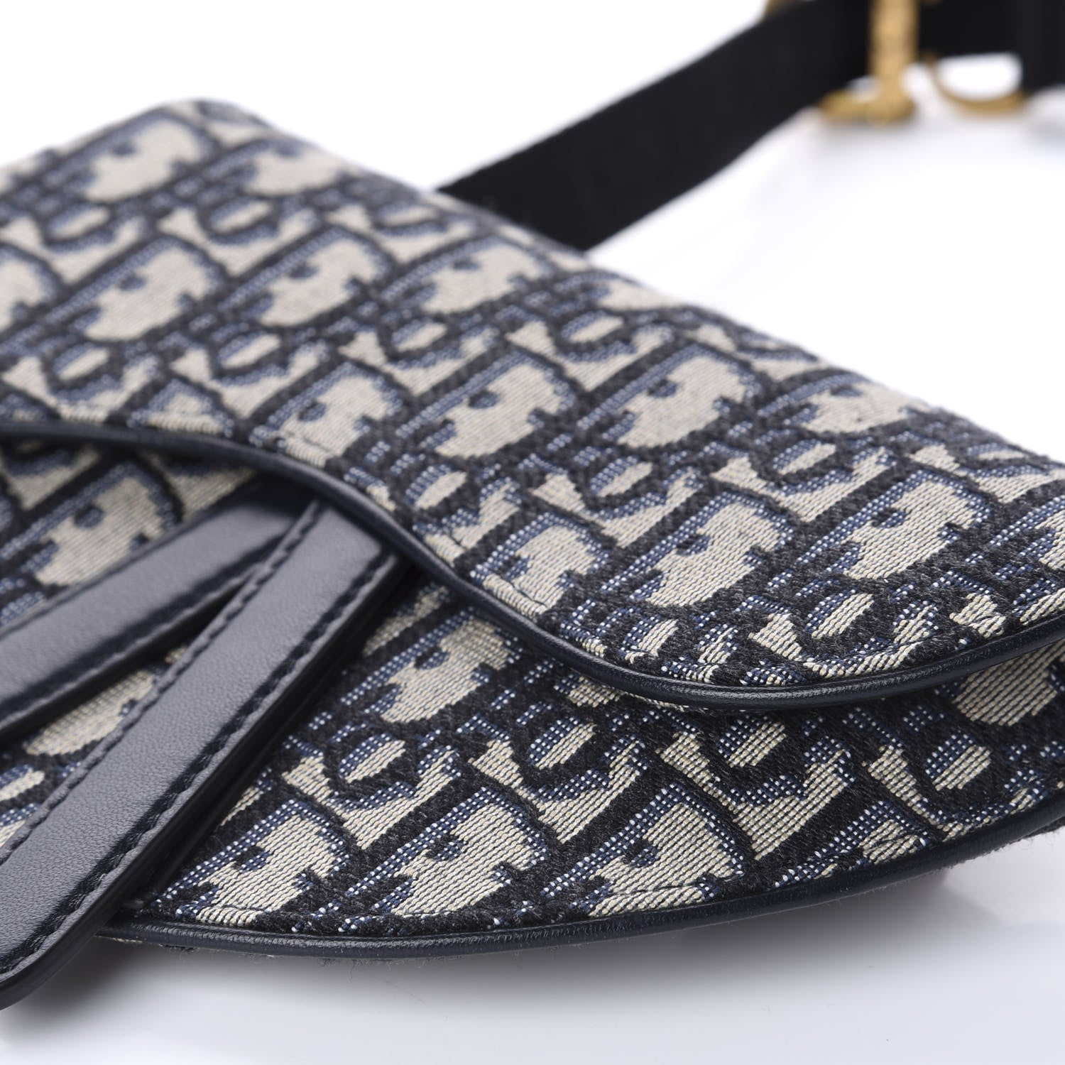 Christian Dior Oblique Saddle Belt Bag Blue 10 of 12