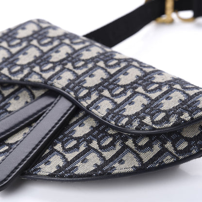 Christian Dior Oblique Saddle Belt Bag Blue 10 of 12