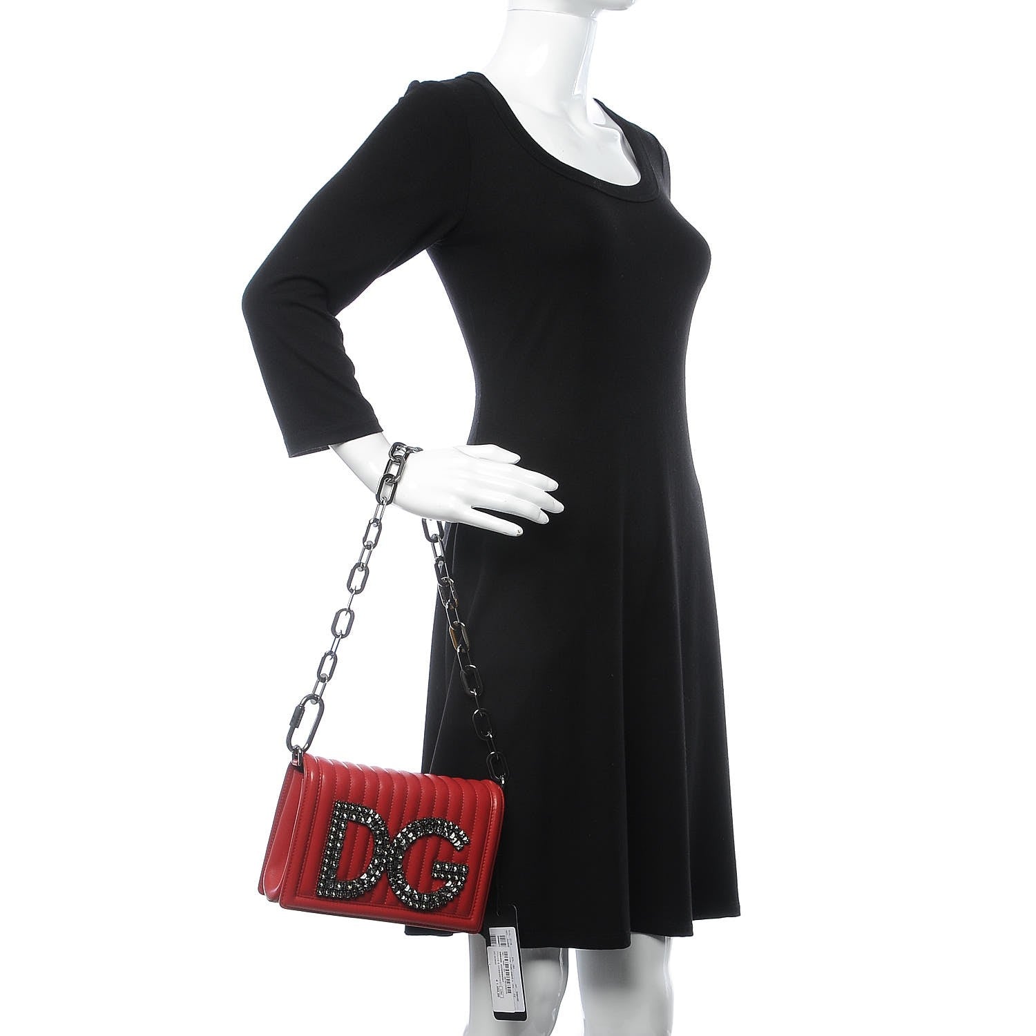 Dolce & Gabbana Nappa Quilted DG Shoulder Bag Red 2 of 6