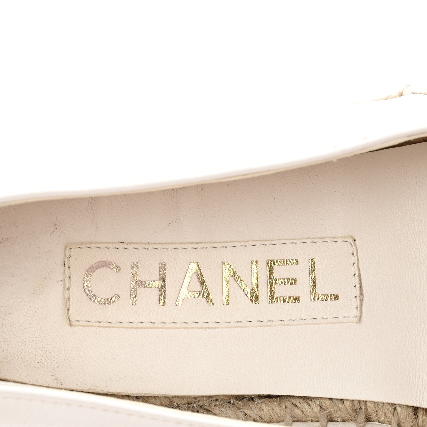Chanel Lambskin Quilted CC Espadrilles 38 White 8 of 10