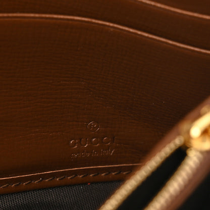 Gucci GG Supreme Monogram Azalea Calfskin Web Jackie 1961 Chain Wallet Beige Ebony Brown Sugar 6 of 10