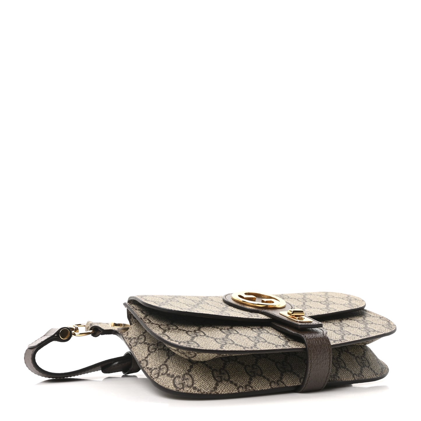 GG Supreme Monogram Textured Dollar Calfskin Blondie Belt Bag Beige Ebony New Acero