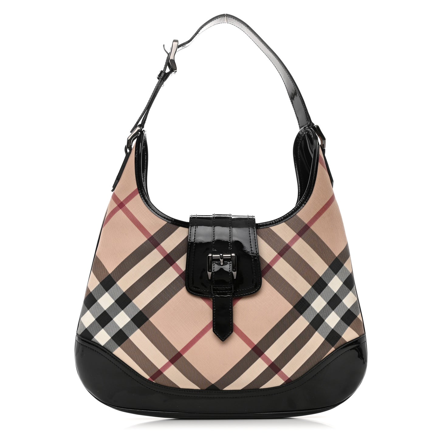 Patent Nova Check Brook Hobo Black