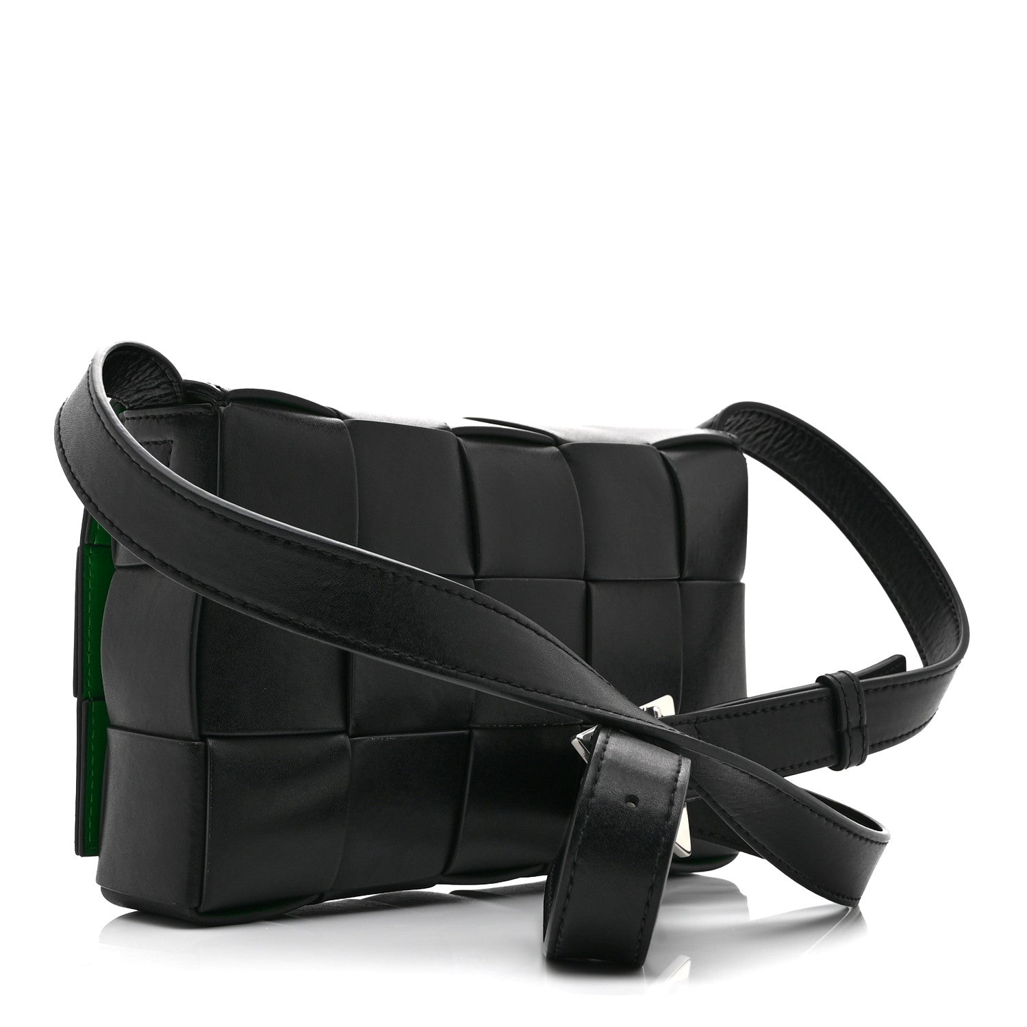 Bottega Veneta Nappa Maxi Intreccio Cassette Bag Black  Parakeet 3 of 11