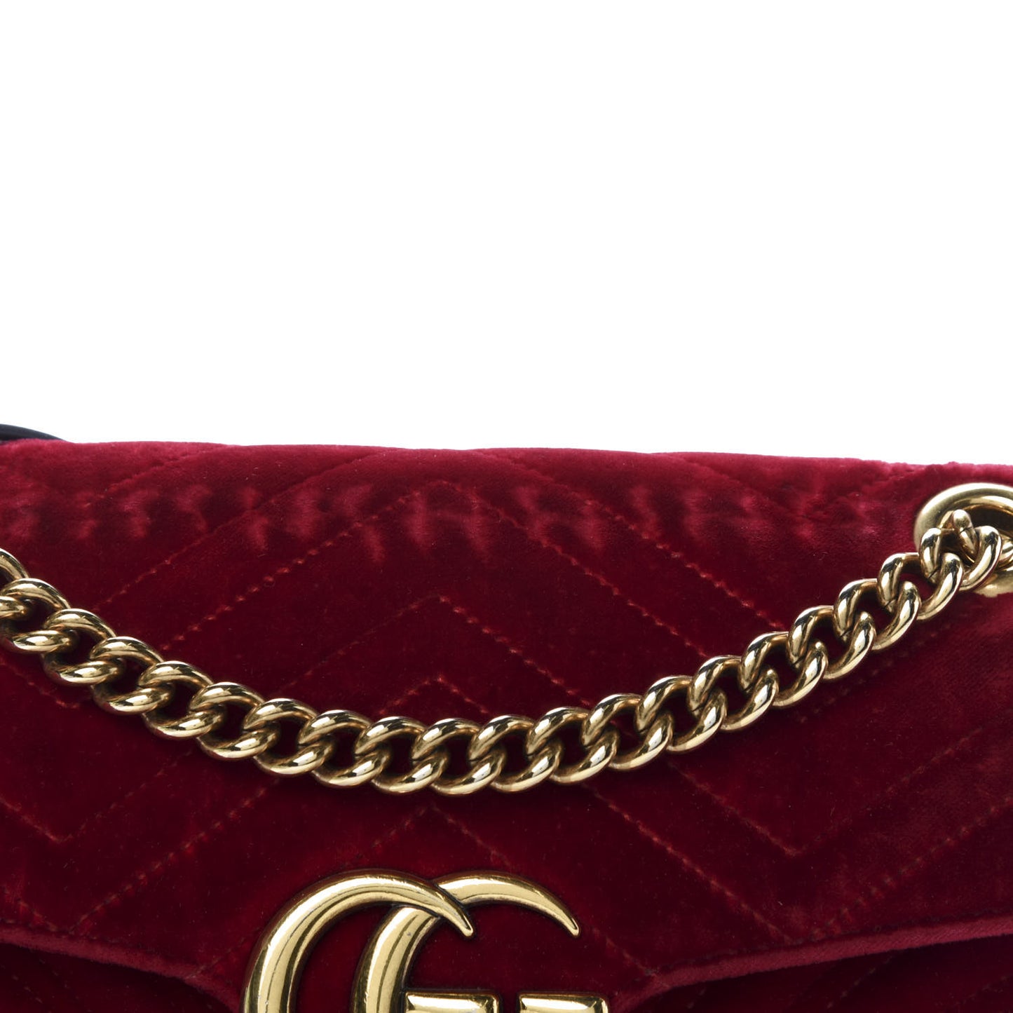 Velvet Matelasse Small GG Marmont Shoulder Bag Fuchsia Violet Cyclamen