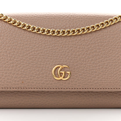 Gucci Dollar Calfskin Petite GG Marmont Wallet Chain Bag Porcelain Rose 8 of 14