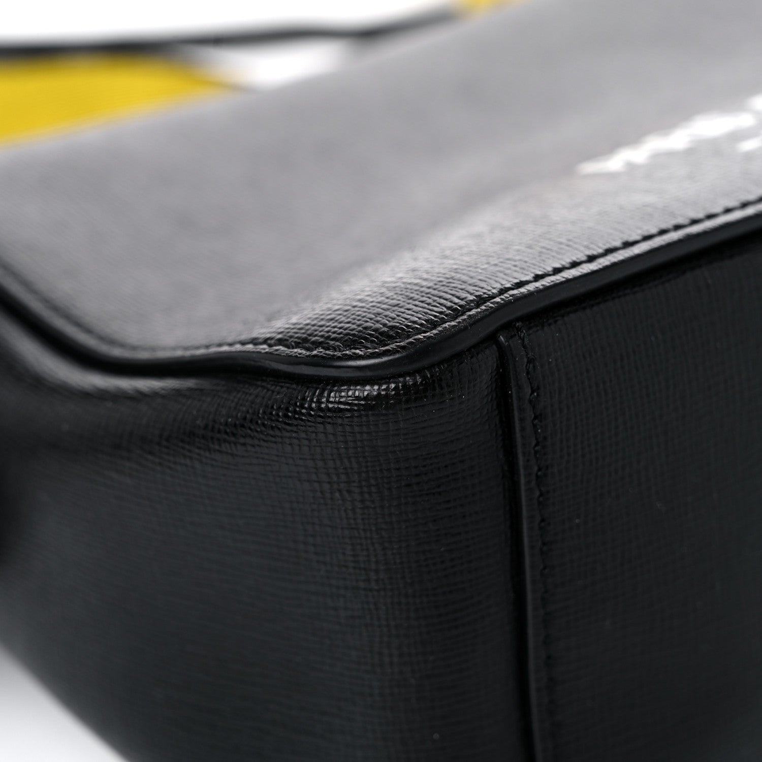 Off-White Saffiano For Display Only Binder Clip Shoulder Bag Black 11 of 21