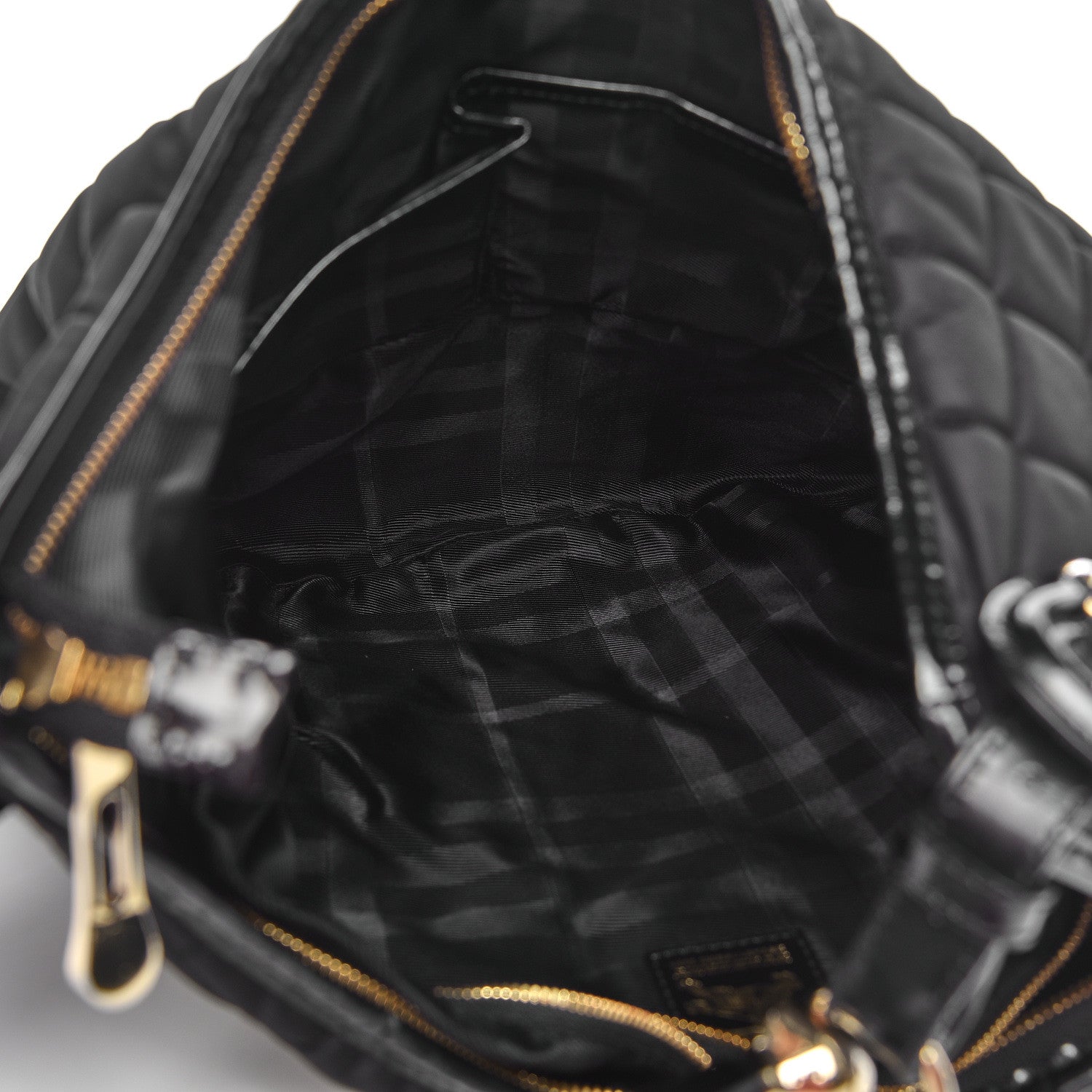 Burberry Nylon Calfskin Quilted Hoxton Hobo Black 5 of 13