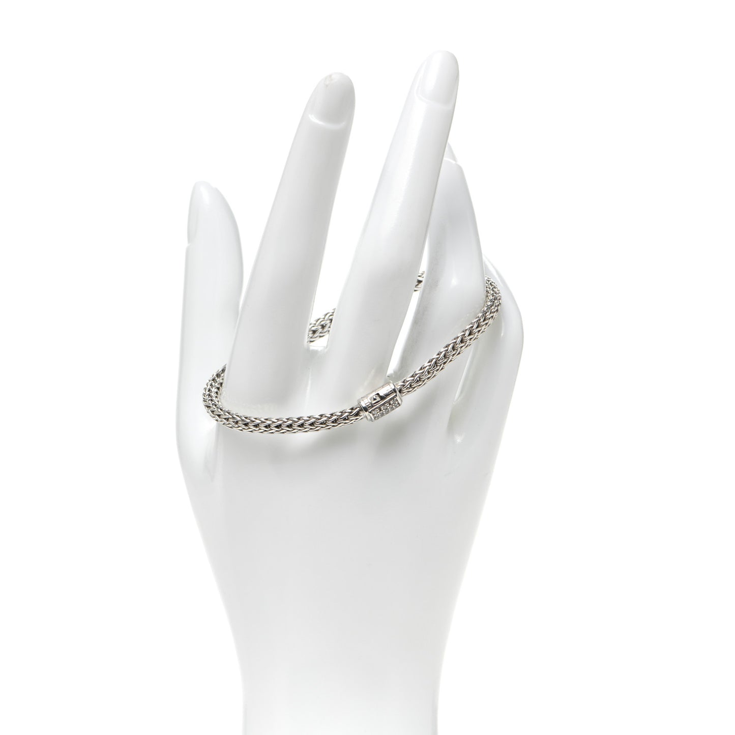 Sterling Silver Diamond 5mm Classic Chain Bracelet