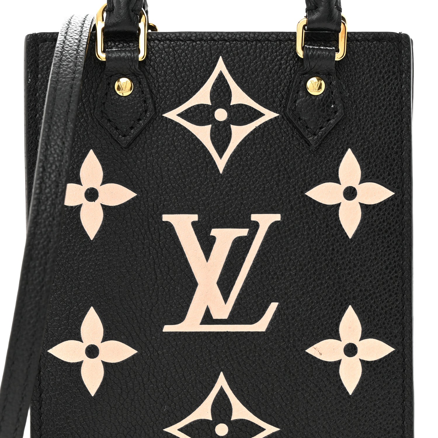 Louis Vuitton Empreinte Monogram Giant Petit Sac Plat Black Beige 7 of 13