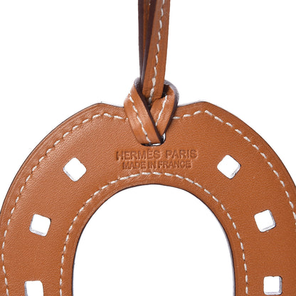 Hermes Veau Butler Paddock Horseshoe Bag Charm Natural Sable 3 of 3
