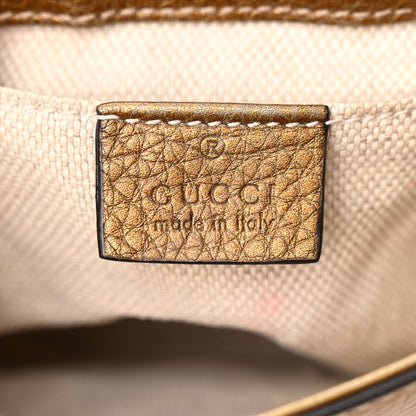 Gucci Metallic Pebbled Calfskin Small Soho Flap Crossbody Gold Ombre 6 of 18