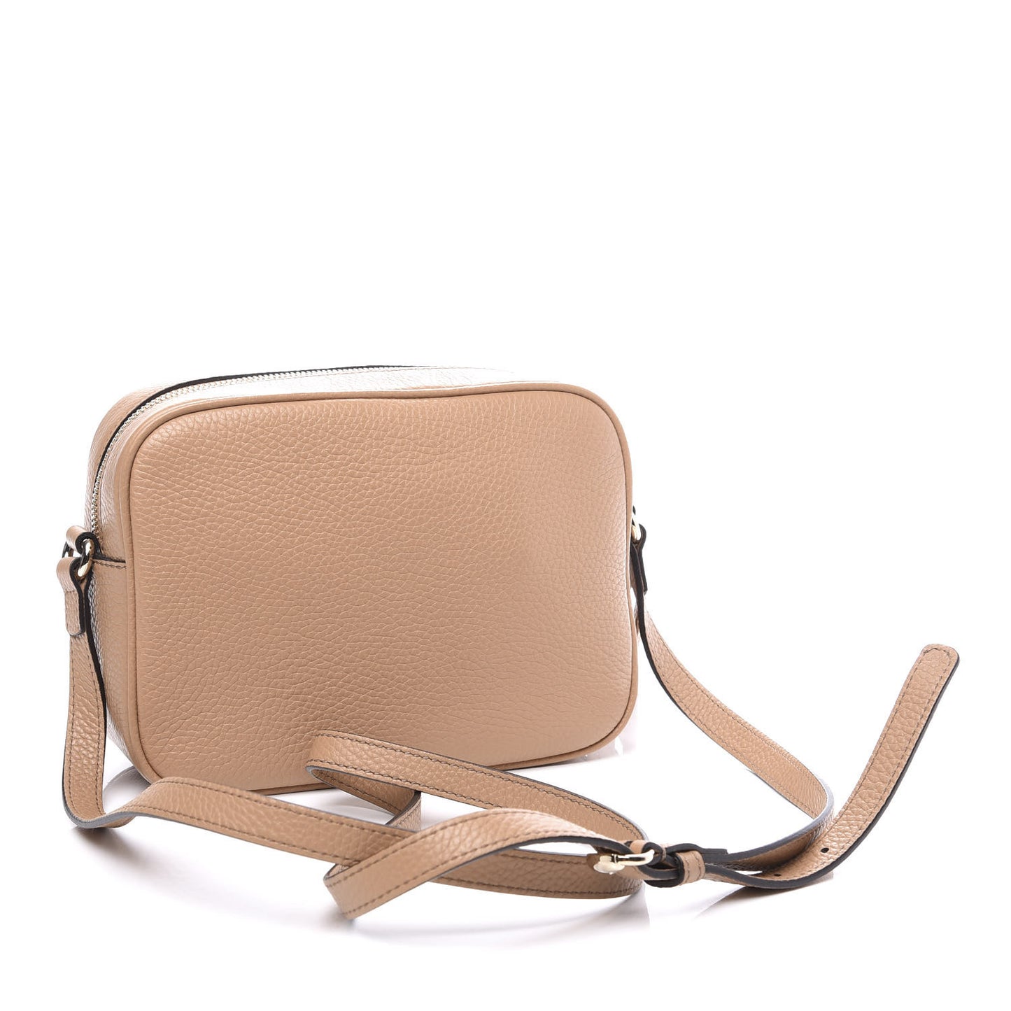 Pebbled Calfskin Small Soho Disco Bag Camelia