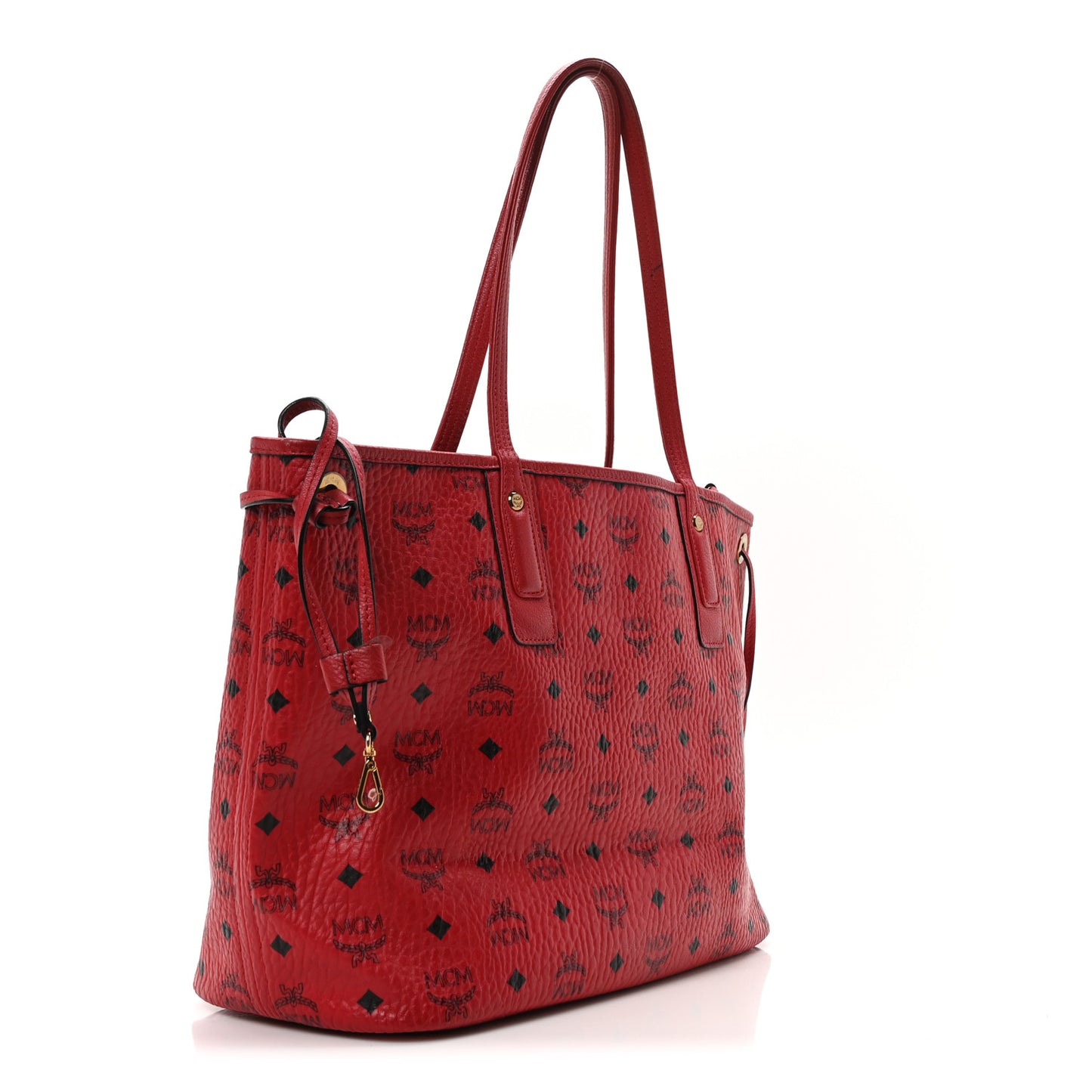 Visetos Medium Liz Reversible Shopper Tote Ruby Red