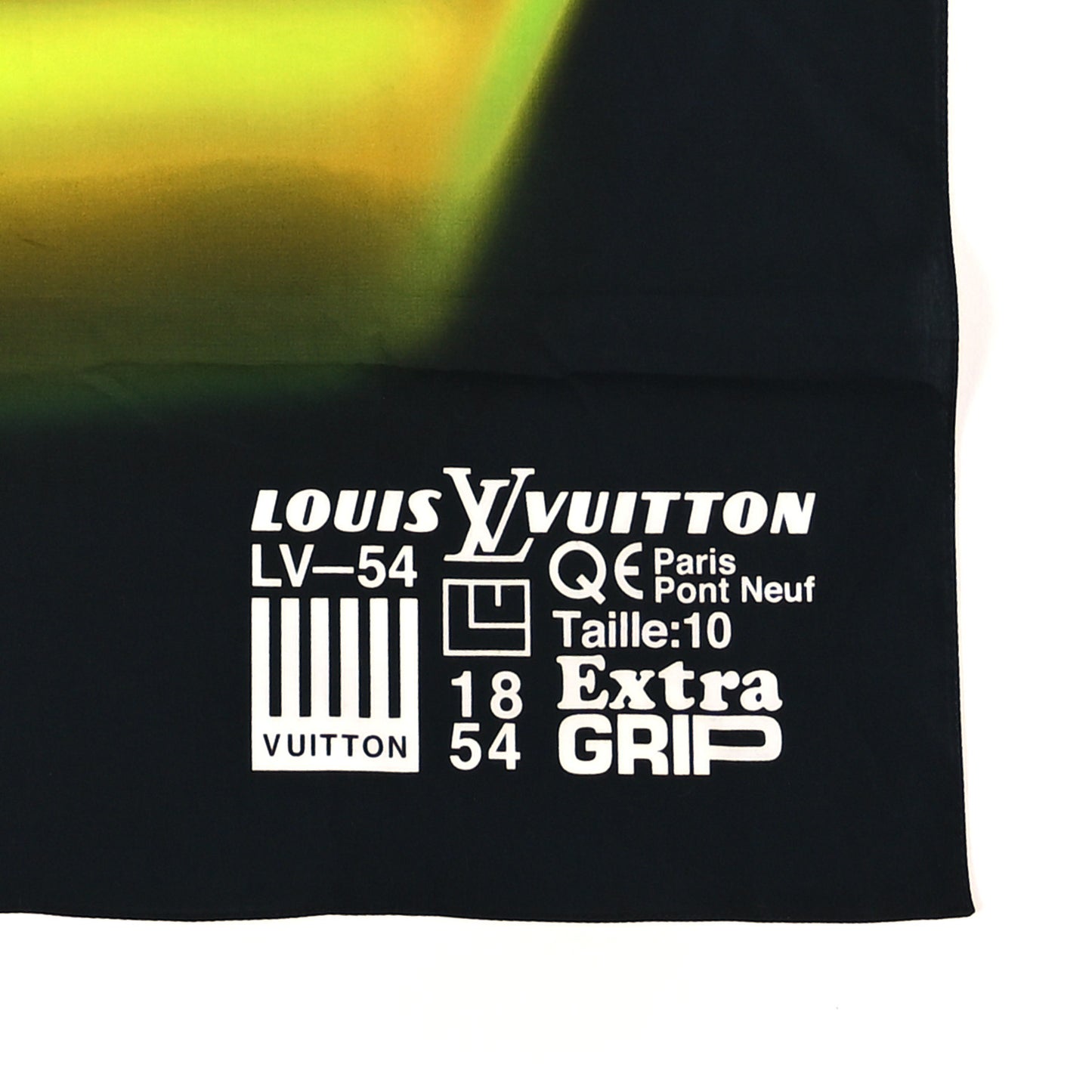 Cotton LV 3D Bandana Scarf Black Yellow