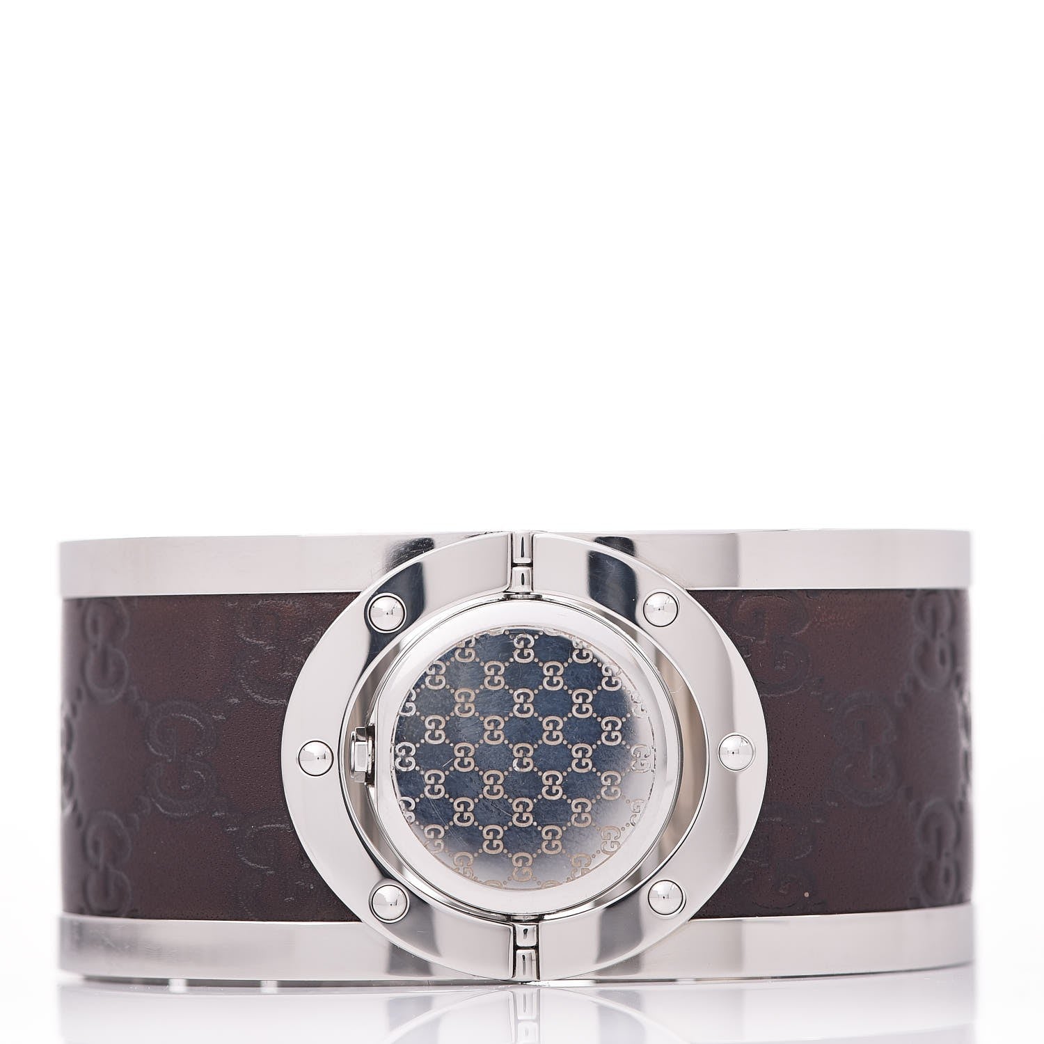 Gucci Stainless Steel Calfskin 33mm Twirl Quartz Watch Brown 4 of 8