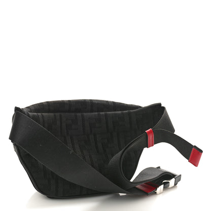 Fendi Neoprene Mesh Vitello Grace FF Pocket Belt Bag Black 2 of 8