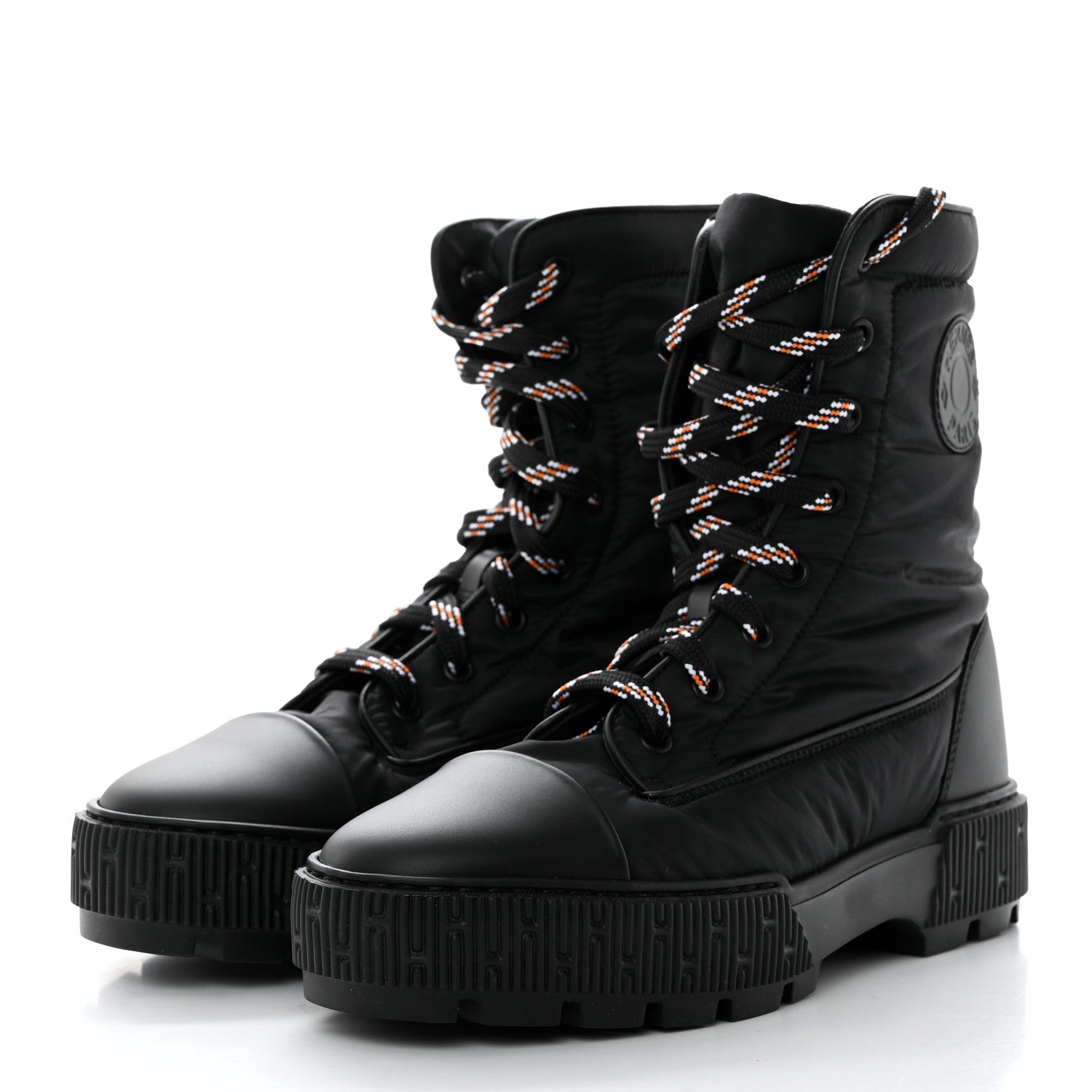 Hermes Calfskin Parachute Fresh Ankle Boots 37 Black 3 of 10