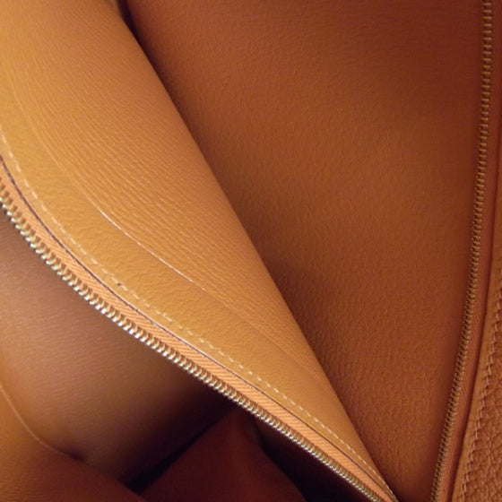 Hermes Clemence KELLY 35 Handbag Orange 7 of 13