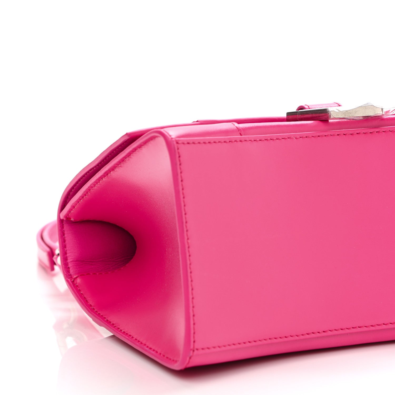 Balenciaga Shiny Box Calfskin Small Hourglass Top Handle Bag Acid Fuchsia 10 of 10