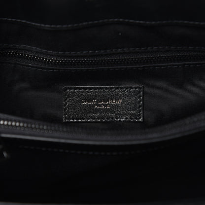 Saint Laurent Calfskin Y Quilted Monogram Medium Loulou Chain Satchel Black 6 of 11