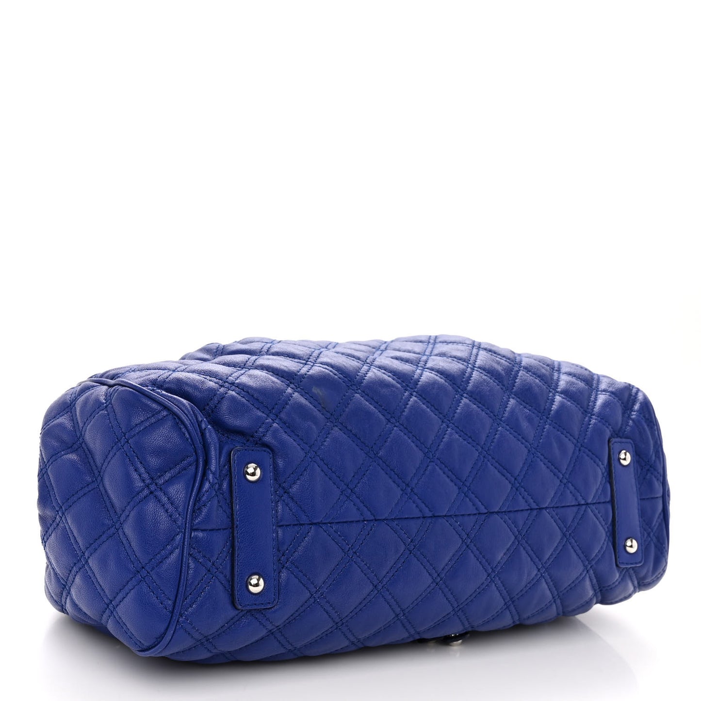 Calfskin Quilted Stam Blue
