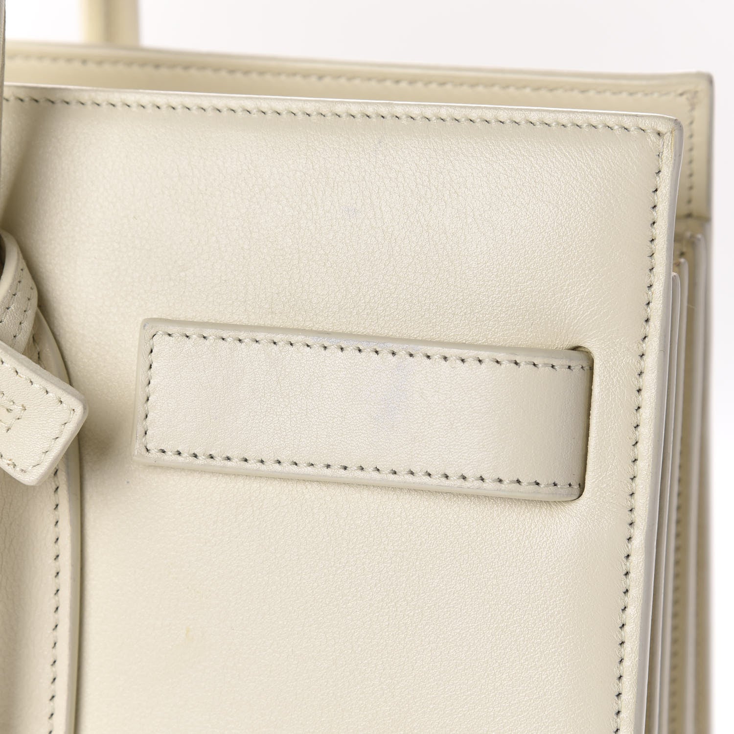 Saint Laurent Calfskin Small Sac De Jour Dove White 8 of 15
