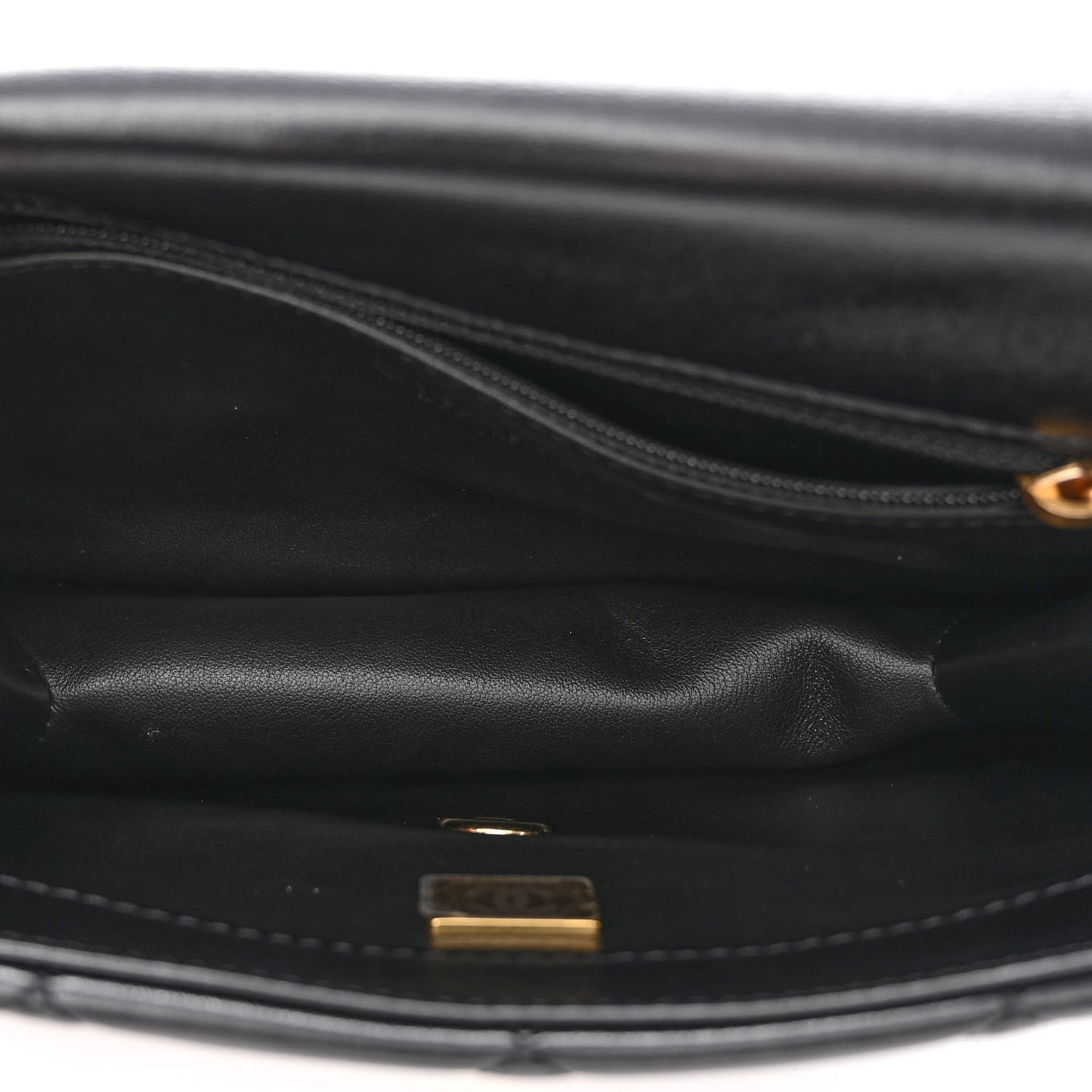 Lambskin Quilted Small Color Match Flap Black Multicolor