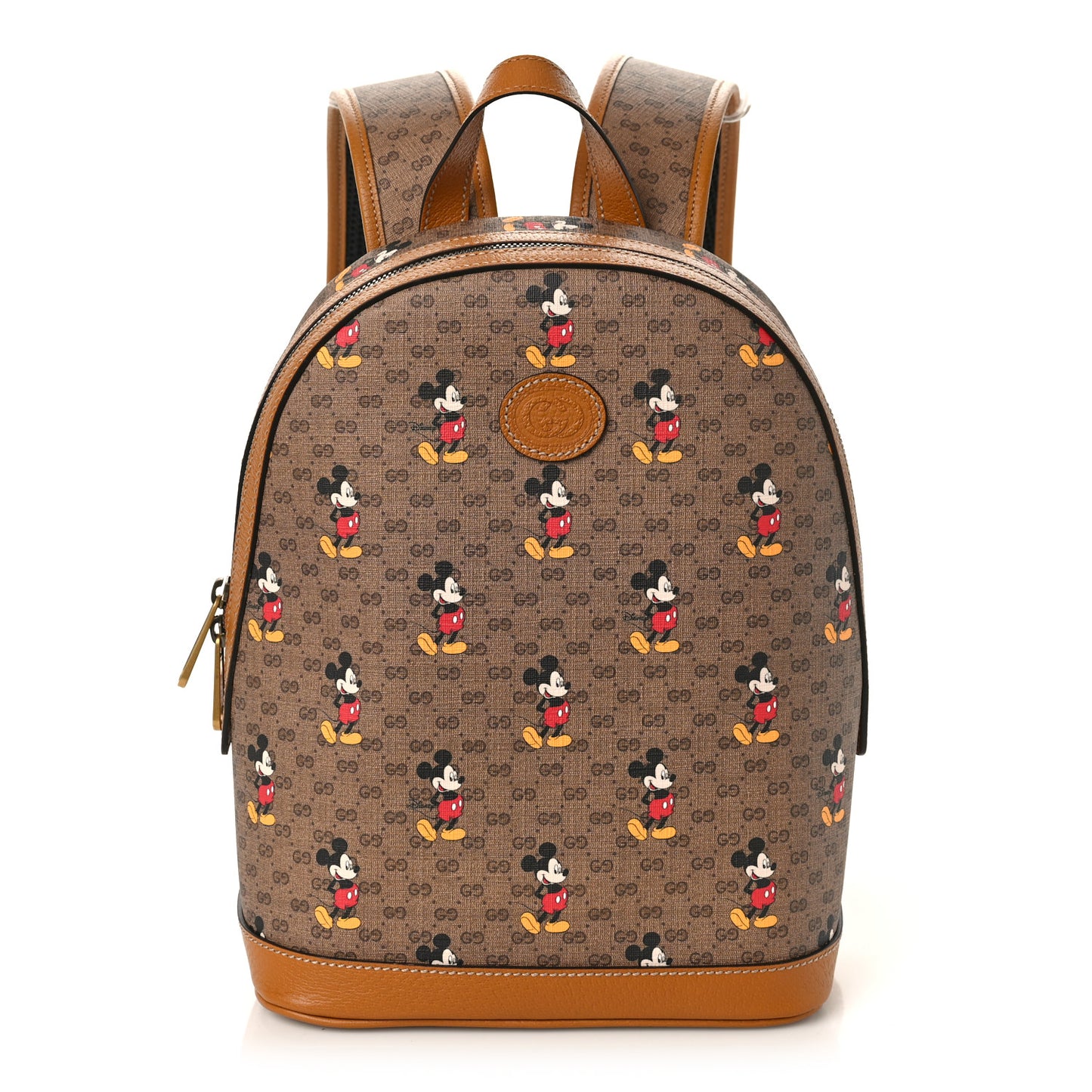 X DISNEY Mini Vintage GG Supreme Monogram Mickey Mouse Small Dome Backpack Beige Vintage Sun Oil