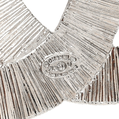 Chanel Baguette Crystal CC Brooch Silver 4 of 4