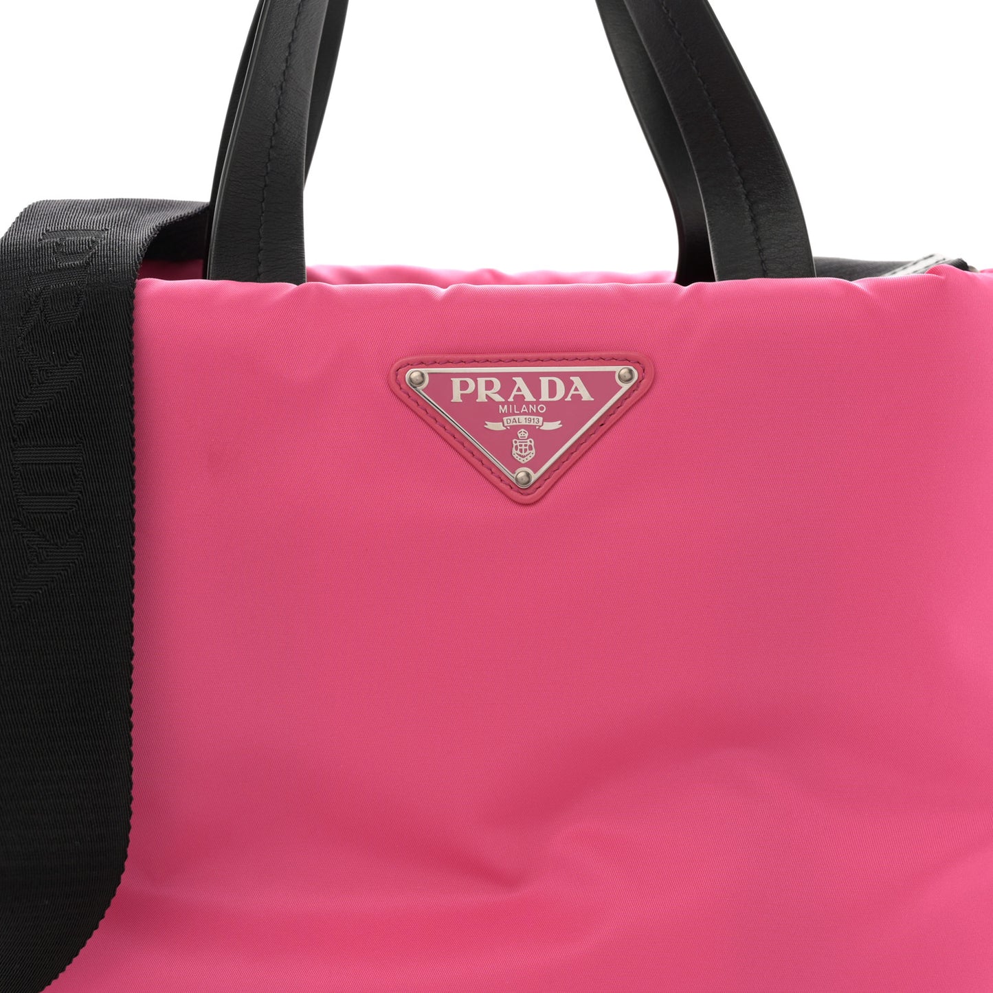 Tessuto Nylon Soft Padded Shopping Tote Fuxia