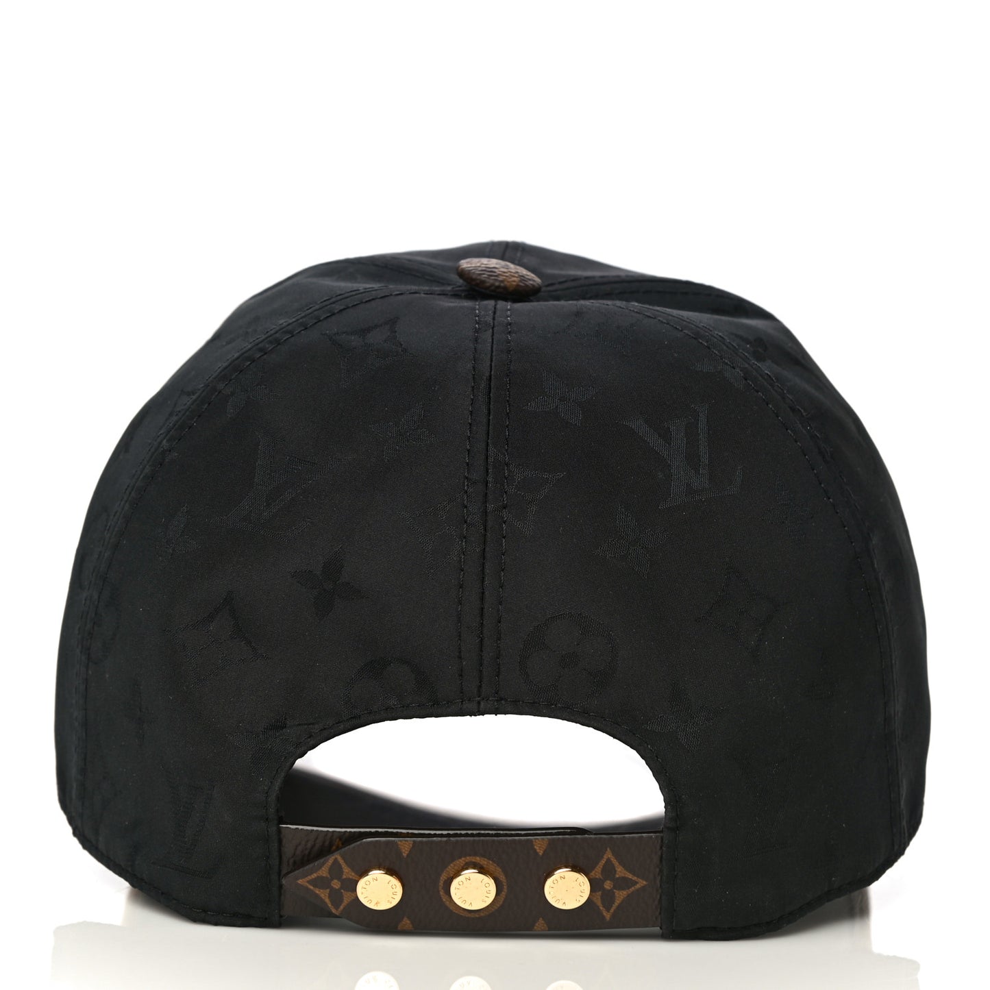 Polyester Silk Monogram LV Get Ready Cap L Black