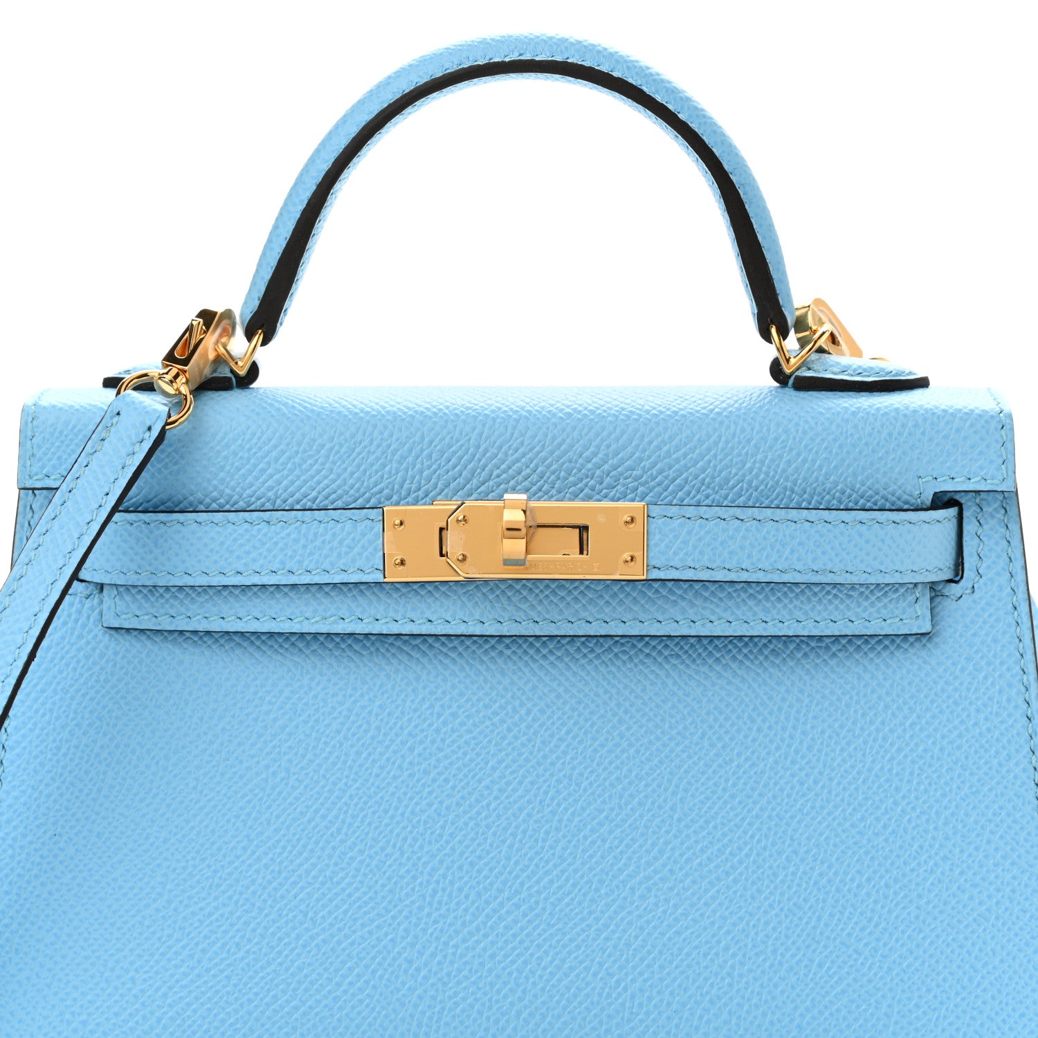 Hermes Epsom Mini Kelly Sellier 20 Celeste 8 of 11