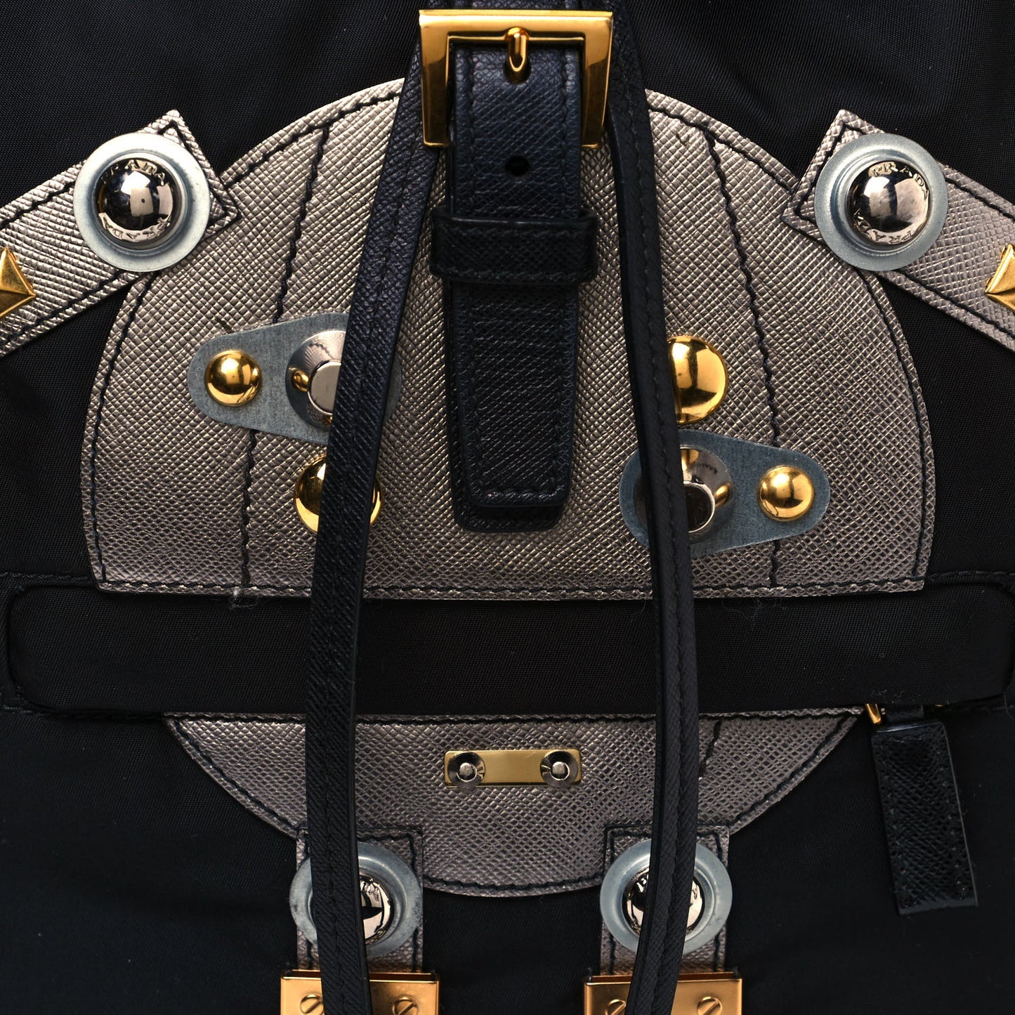 Tessuto Nylon Robot Backpack Black Multicolor